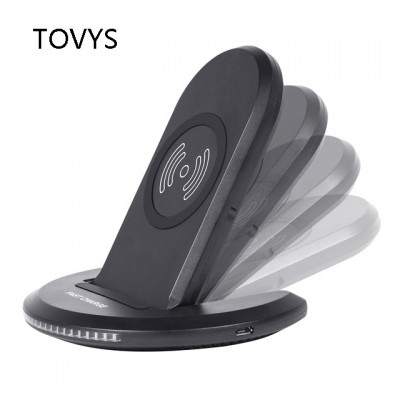 U8 wireless charger dual coil fast charging vertical folding QI transmitter low temperature mobile phone charging base